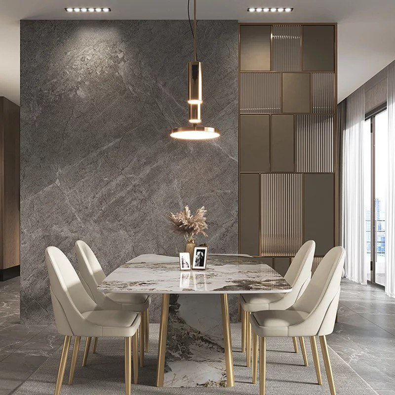 Full Stone Pyramide Base Dining Table