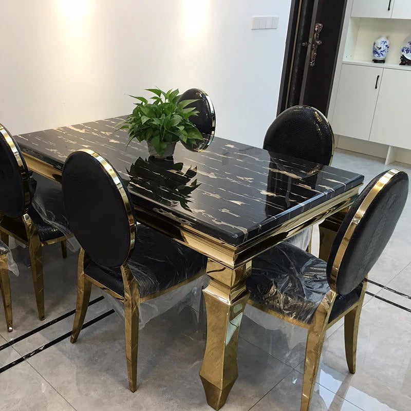 Simple Wavy Legs Dining Table