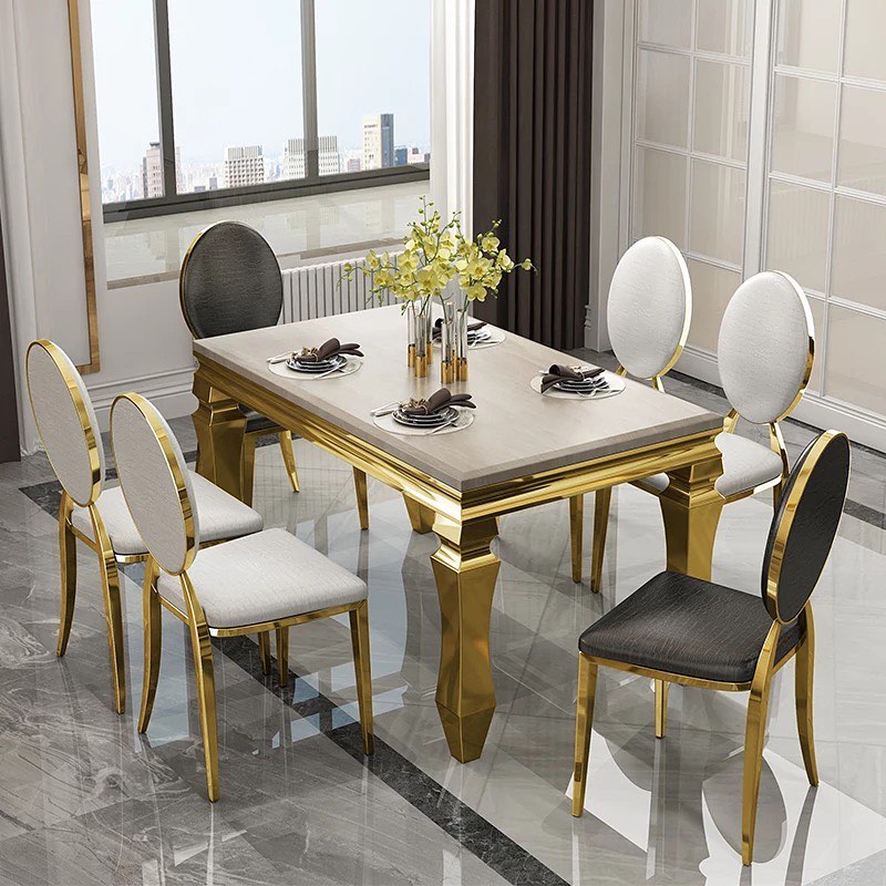 Simple Wavy Legs Dining Table