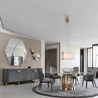Stripy Base Round Dining Table