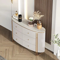 RIVONA Stripy Oval Chest of Drawer Buffet