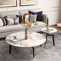 ZINDI Crow Base Round Double Nested Coffee Table