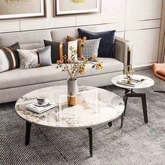 ZINDI Crow Base Round Double Nested Coffee Table