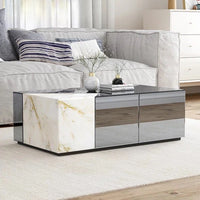 RAKI Mirror Stone Rectangular Coffee Table