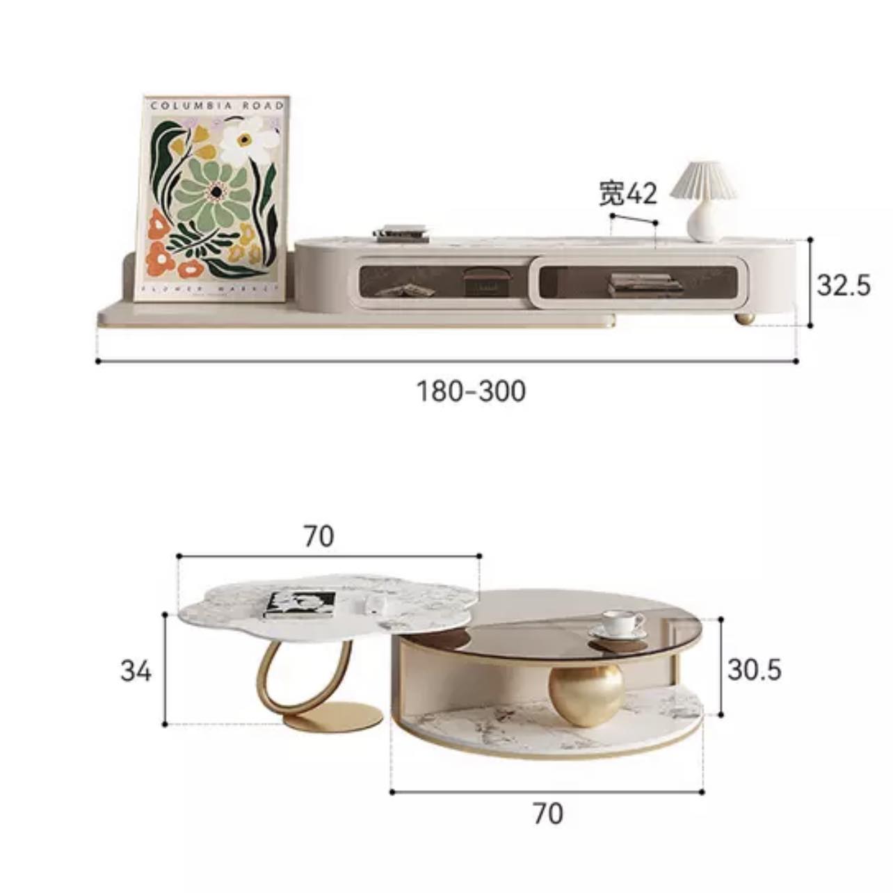 Tv Unit - Coffee Table Set 110