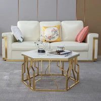 Hexagon Steel Frame Coffee Table