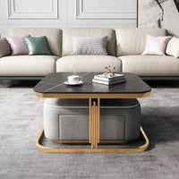 Double Nested Drawer Base Square Coffee Table