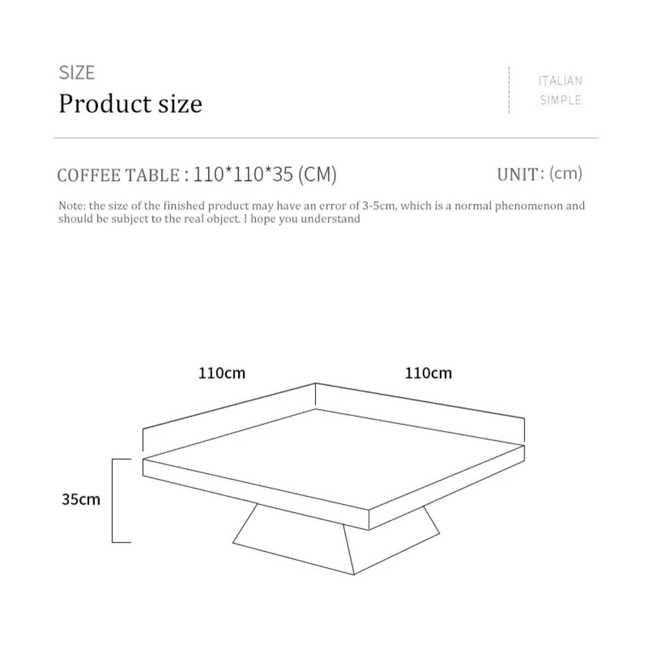 Pyramide Base Square Top Coffee Table