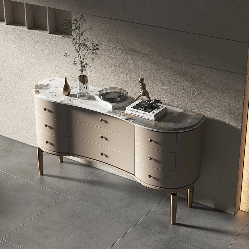 SOOLI Long Curved Chest of Drawers Buffet
