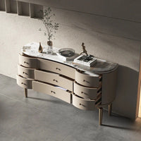 SOOLI Long Curved Chest of Drawers Buffet