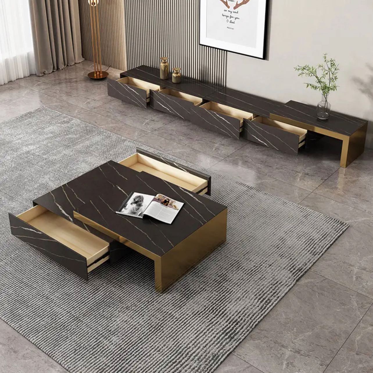 TV Unit _ Coffee Table Set - 89