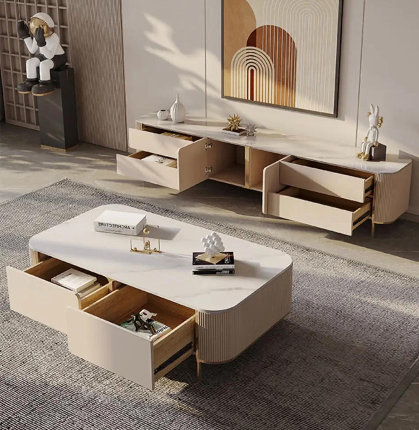Tv Unit _ Coffee Table Set 80
