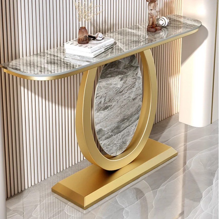 SIKATO Stone Base Console Table