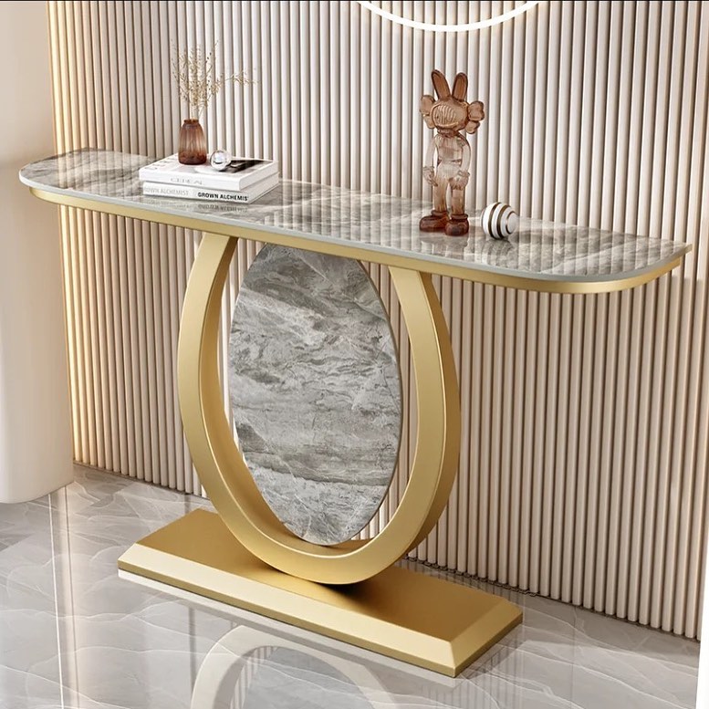 SIKATO Stone Base Console Table