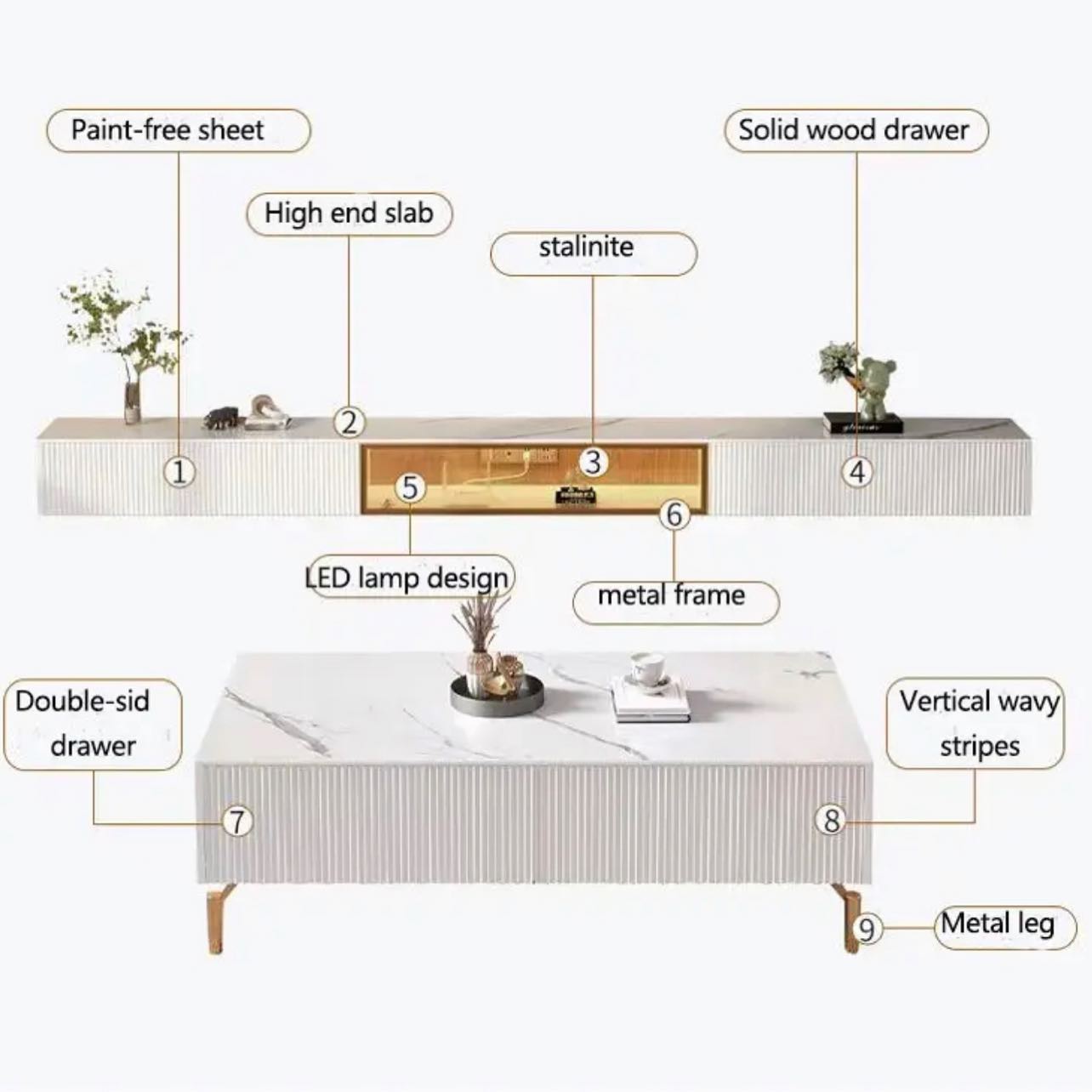 Tv Unit _ Coffee Table Set 73