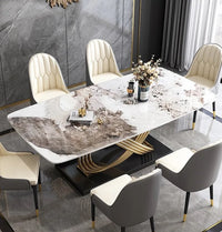 SHILA Stripy Circles Base Dining Table