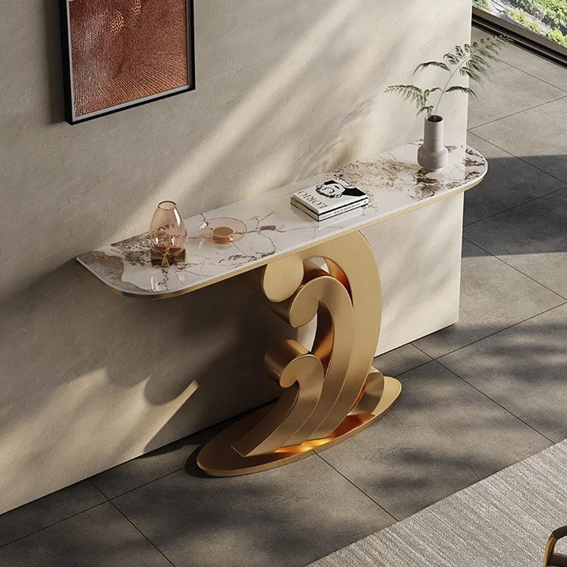 WOOLI Wave Steel Base Console Table