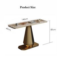 PINO Steel Pillar Base Console Table