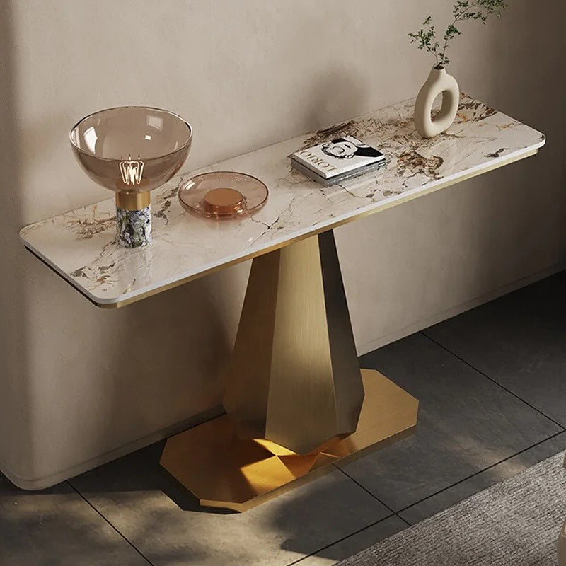 PINO Steel Pillar Base Console Table