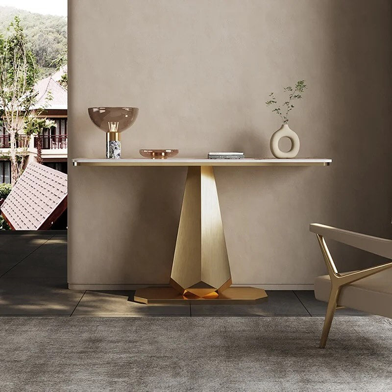 PINO Steel Pillar Base Console Table