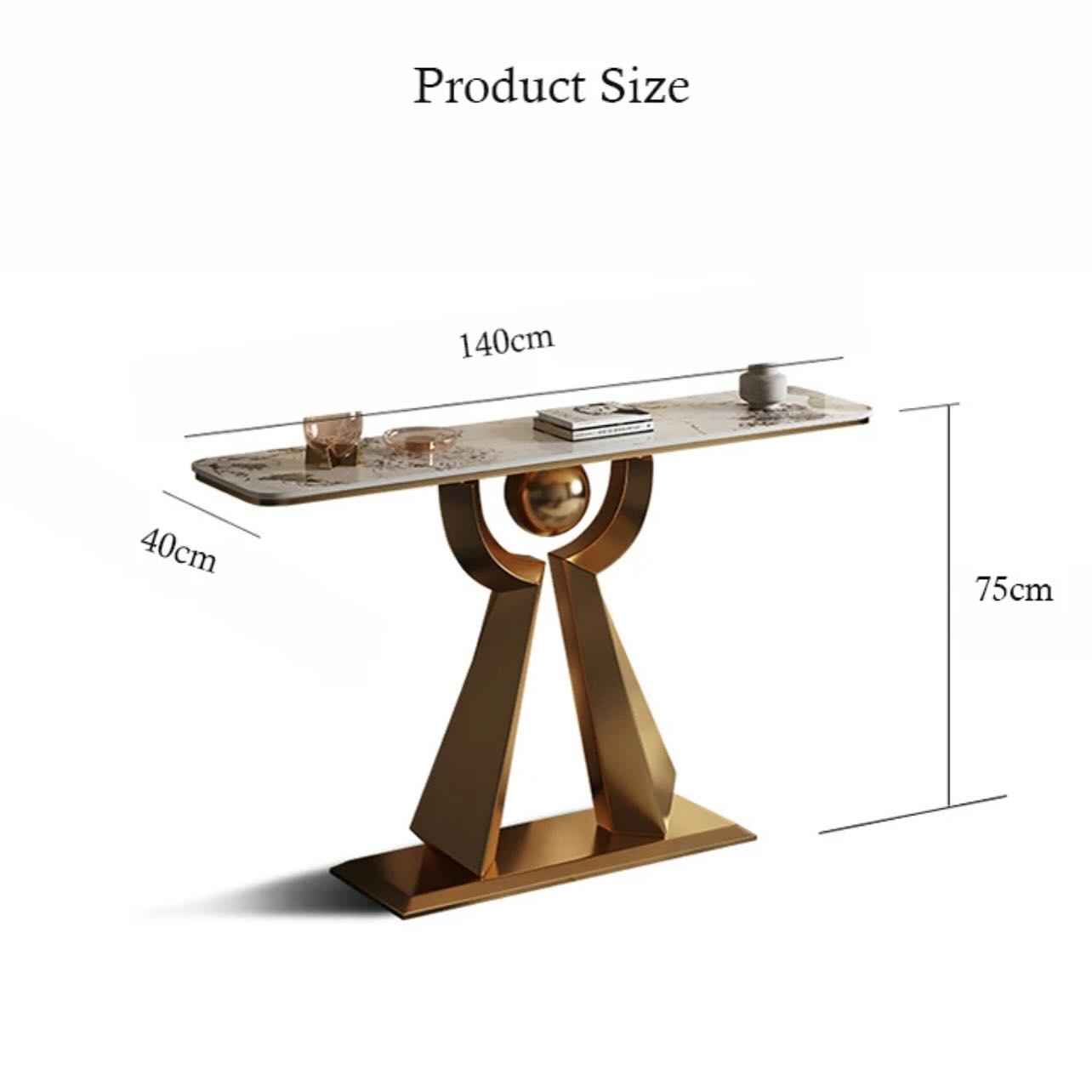 RITNO Steel Base Console Table