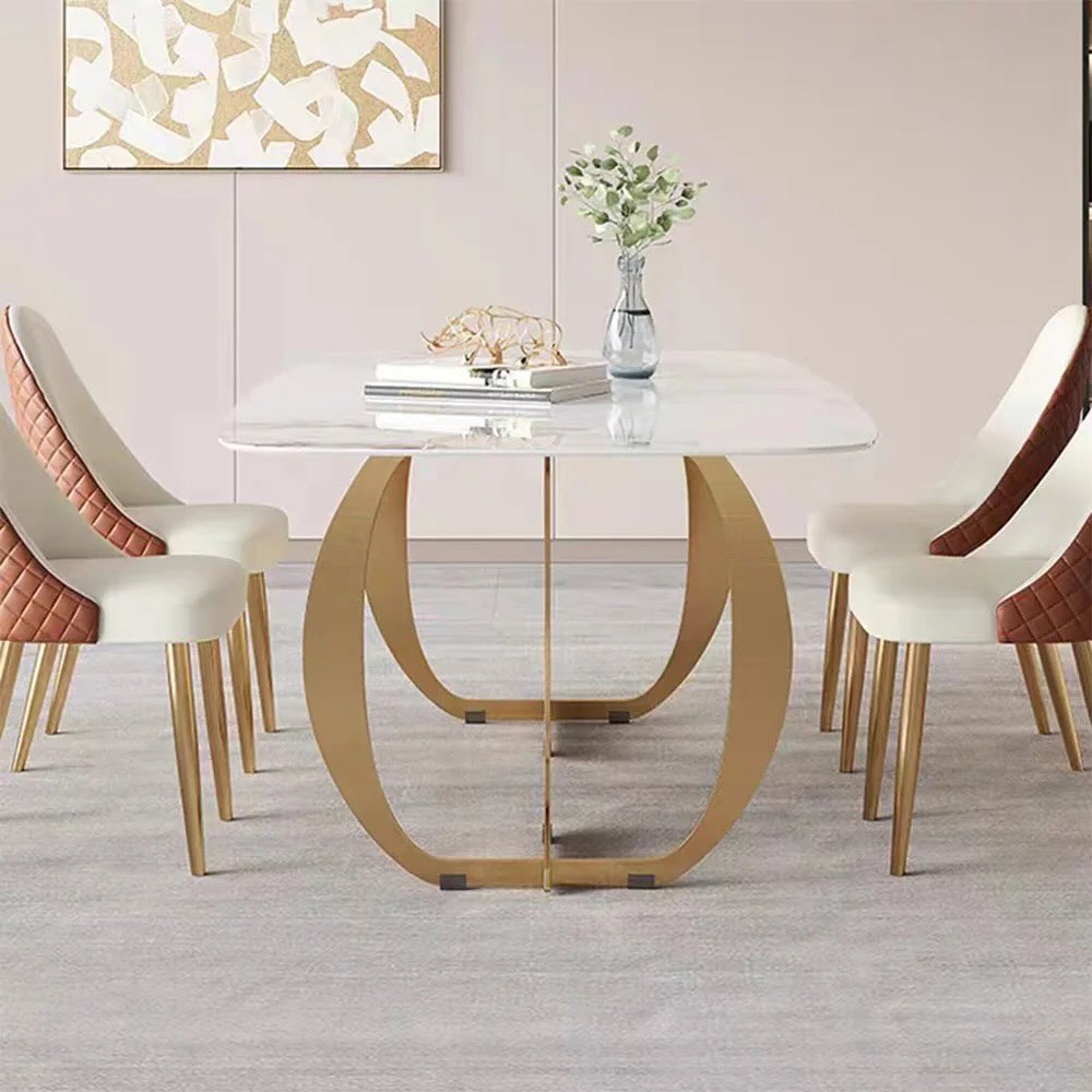 PATIK Double Curved Base Dining Table