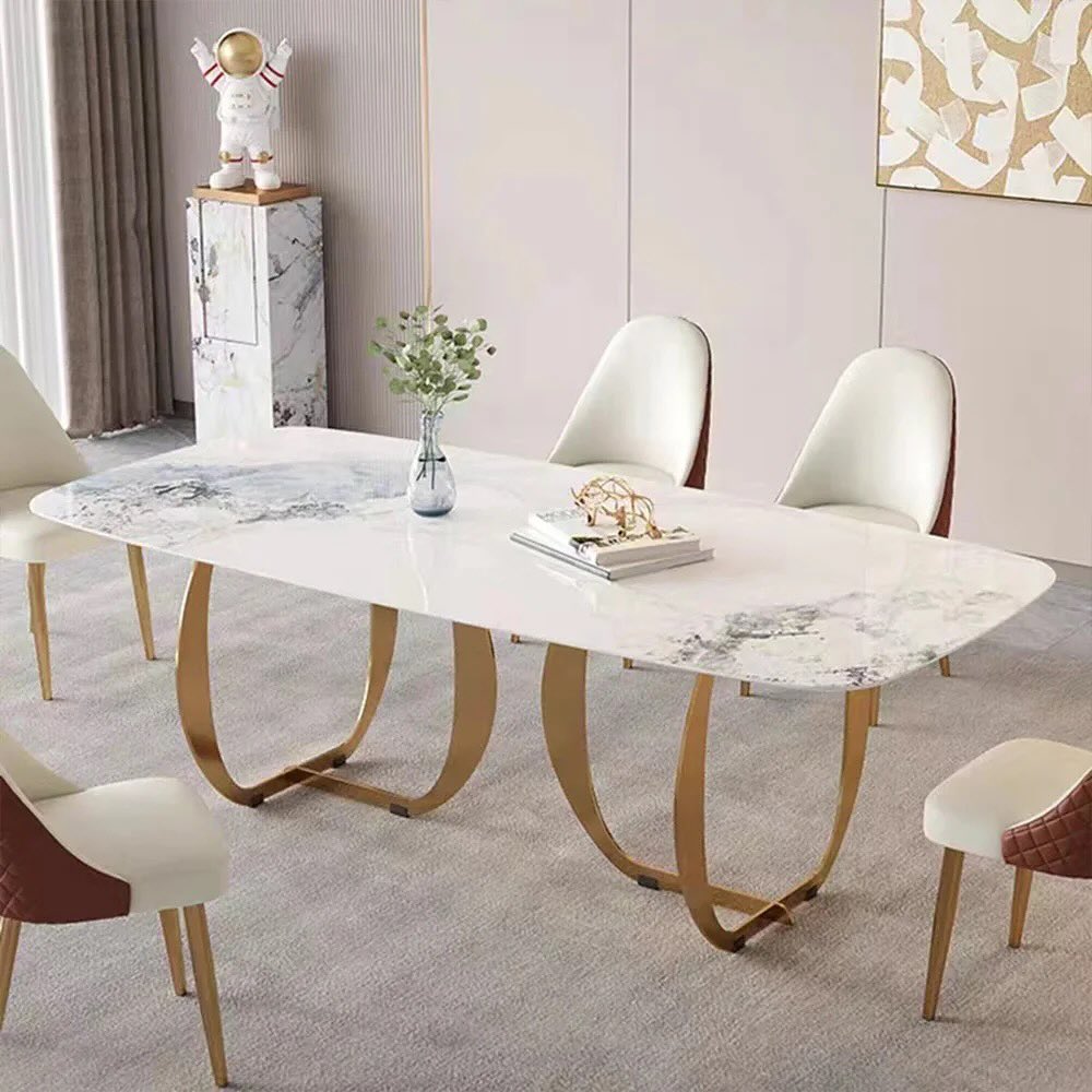 PATIK Double Curved Base Dining Table