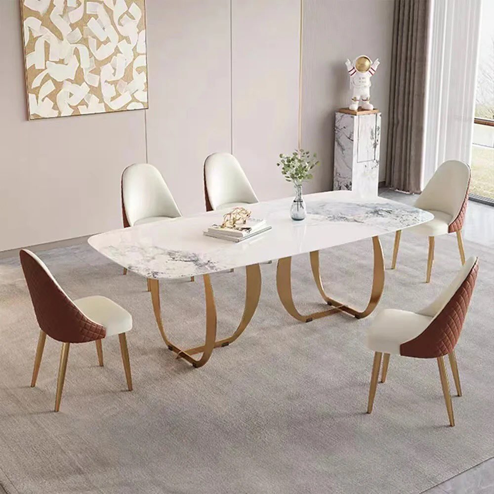 PATIK Double Curved Base Dining Table