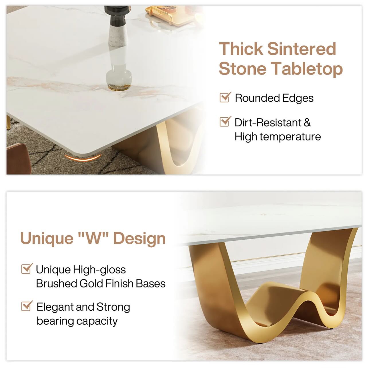 WIWO Wavy Base Dining Table