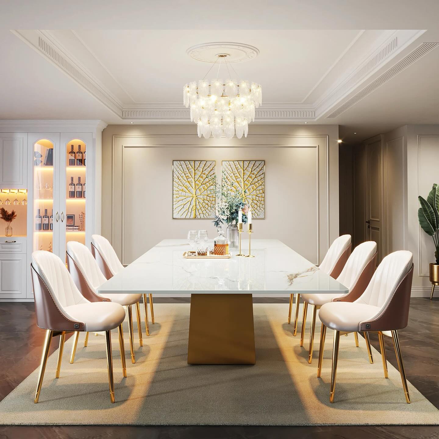 WIWO Wavy Base Dining Table