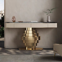 ZHIVA Stair Base Drawer Top Console Table