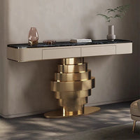 ZHIVA Stair Base Drawer Top Console Table