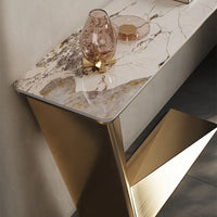 KATIS Angled Steel Base Console Table