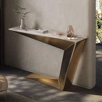 KATIS Angled Steel Base Console Table