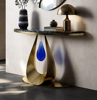 Blue Drop Base Console Table