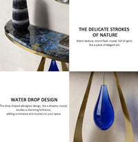 Blue Drop Base Console Table