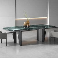 PINKA Double Curved Base Dining Table
