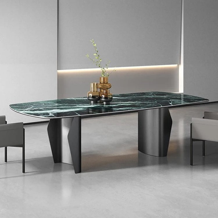 PINKA Double Curved Base Dining Table