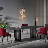 PINKA Double Curved Base Dining Table