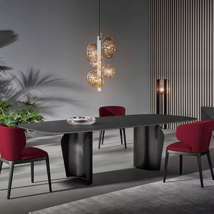 PINKA Double Curved Base Dining Table