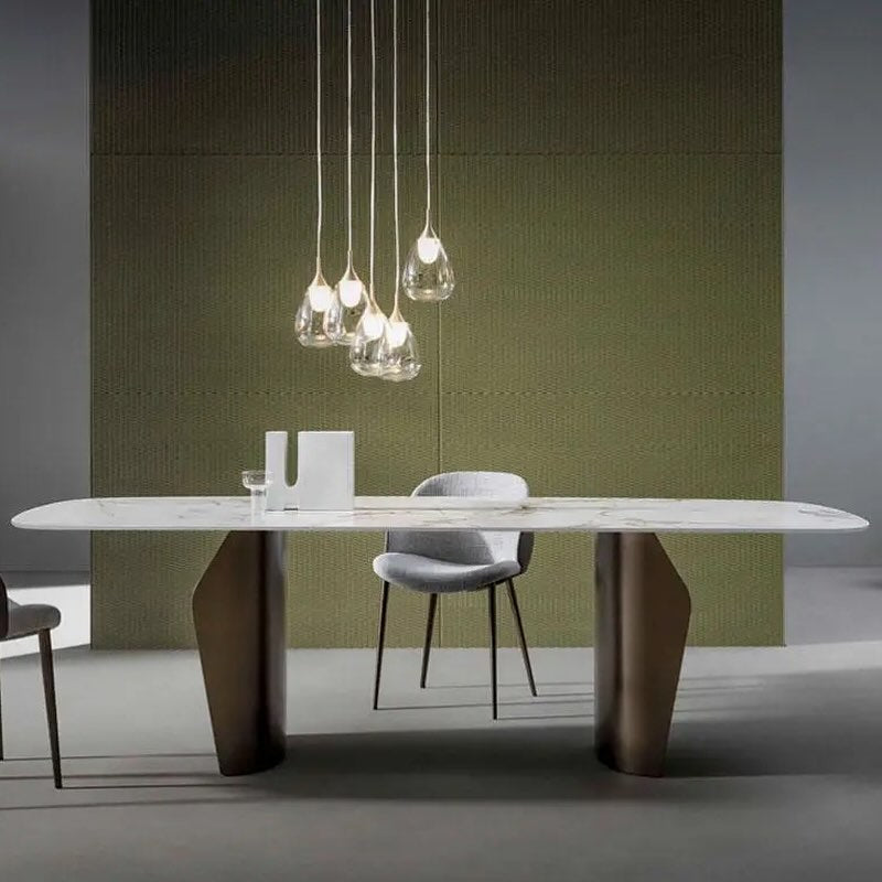 PINKA Double Curved Base Dining Table