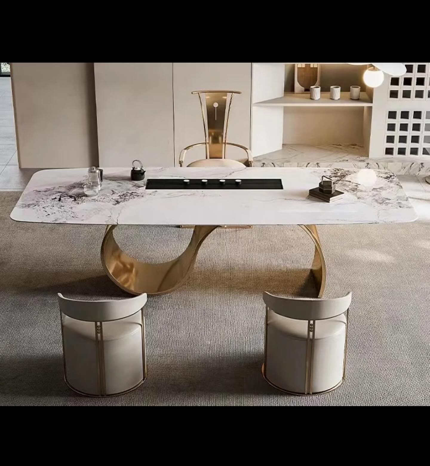 WOLO Wavy Base Dining Table