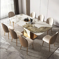PARMIN Stone Pillar Base Dining Table