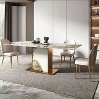 PARMIN Stone Pillar Base Dining Table