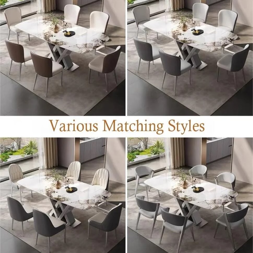 SIRTO Crossed V Base Dining Table