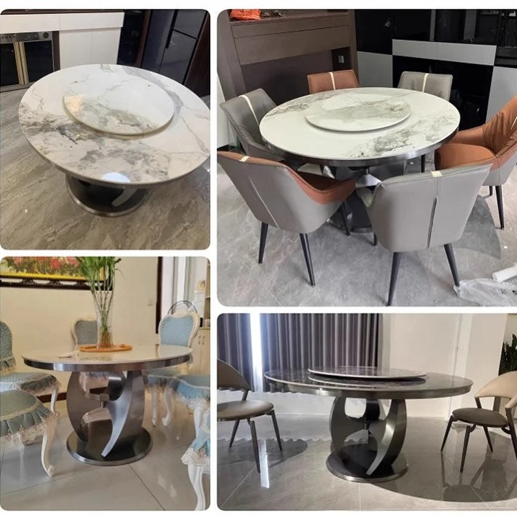 ZHIMA Prong Base Round Dining Table