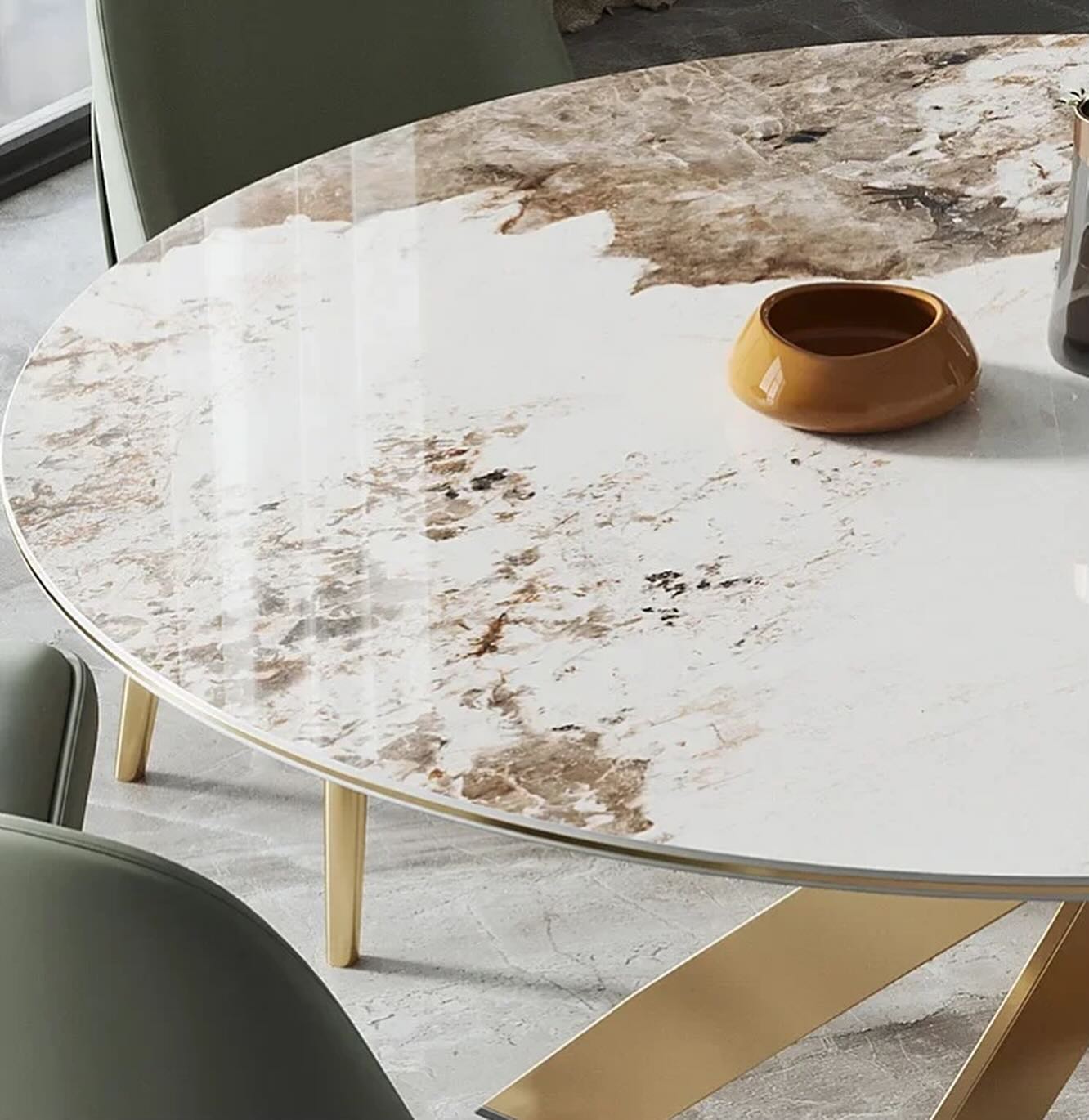 LAGO Round Crossed Bar Base Dining Set