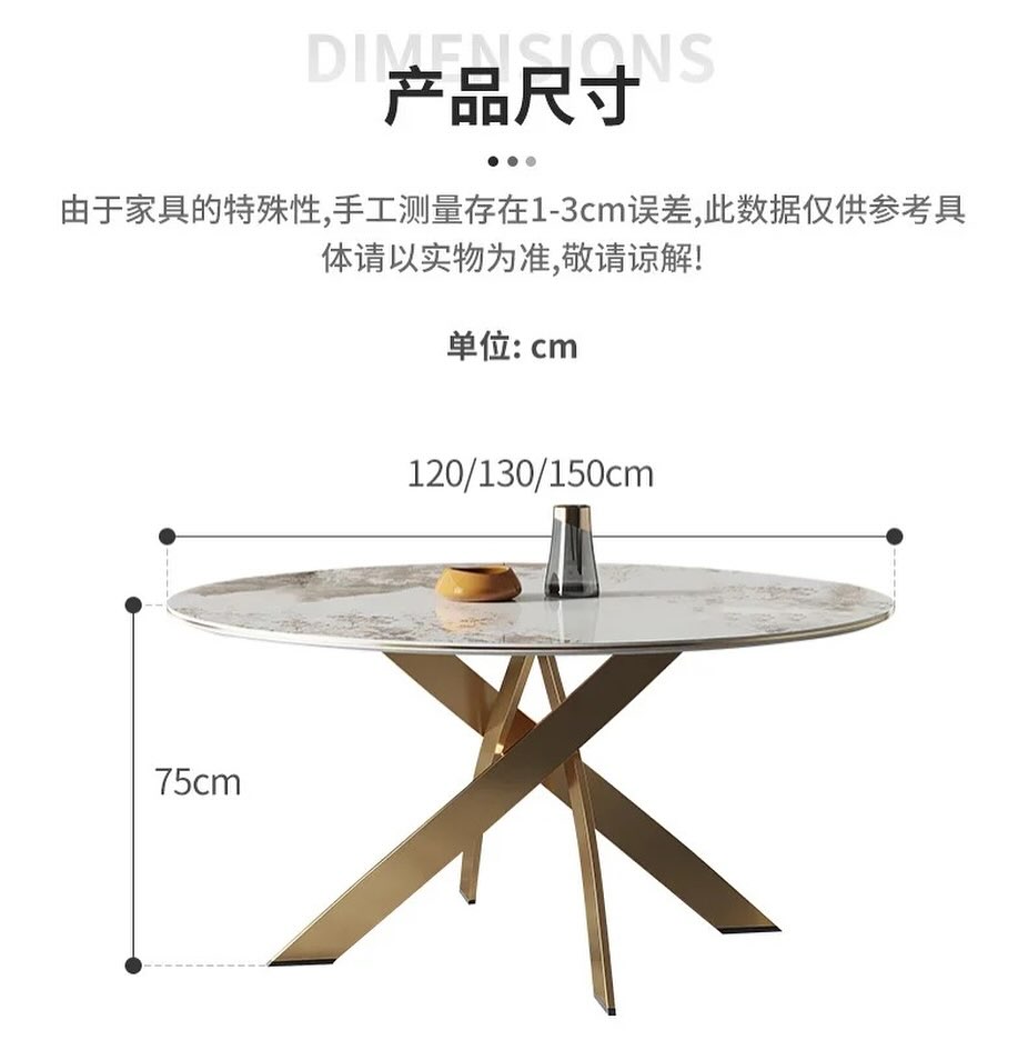 LAGO Round Crossed Bar Base Dining Set