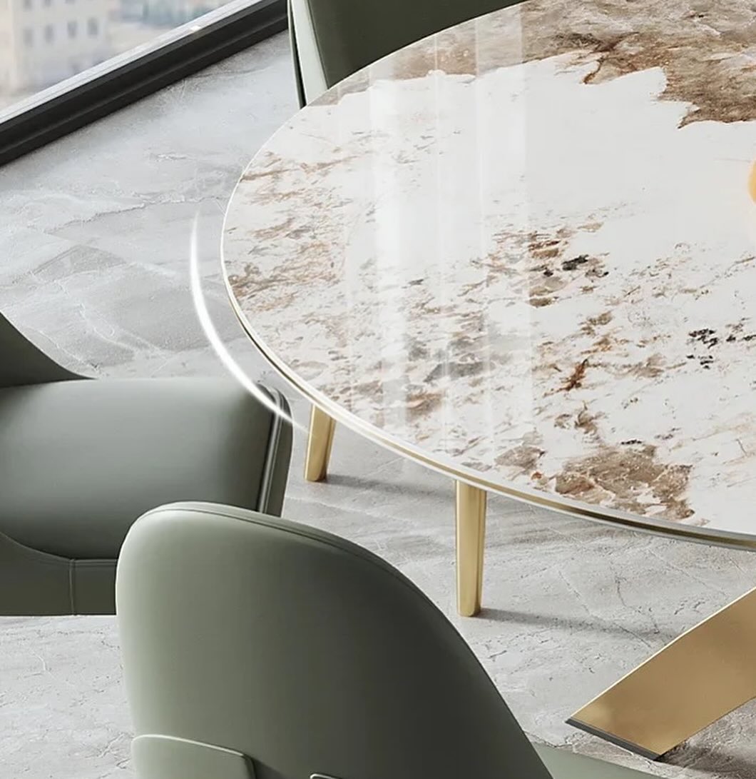 LAGO Round Crossed Bar Base Dining Set