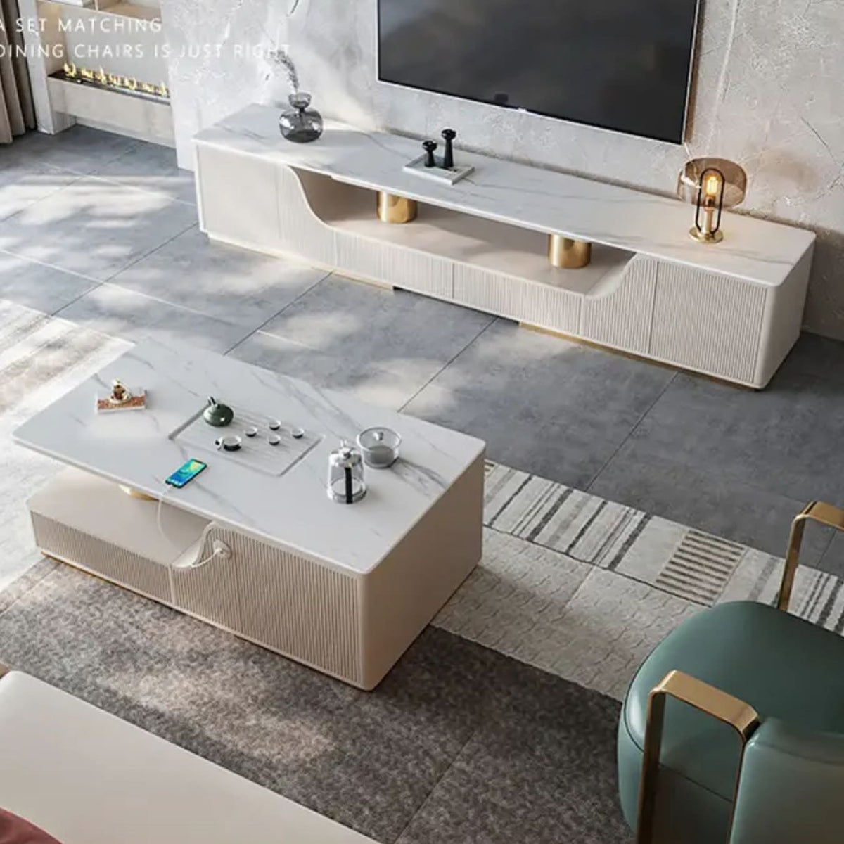 TV Unit _ Coffee Table Set - 10